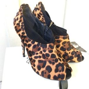 Elizabeth and James Leopard Lilly Bootie Pumps